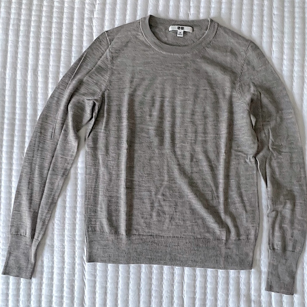 Uniqlo Grey Merino Wool Sweater XS